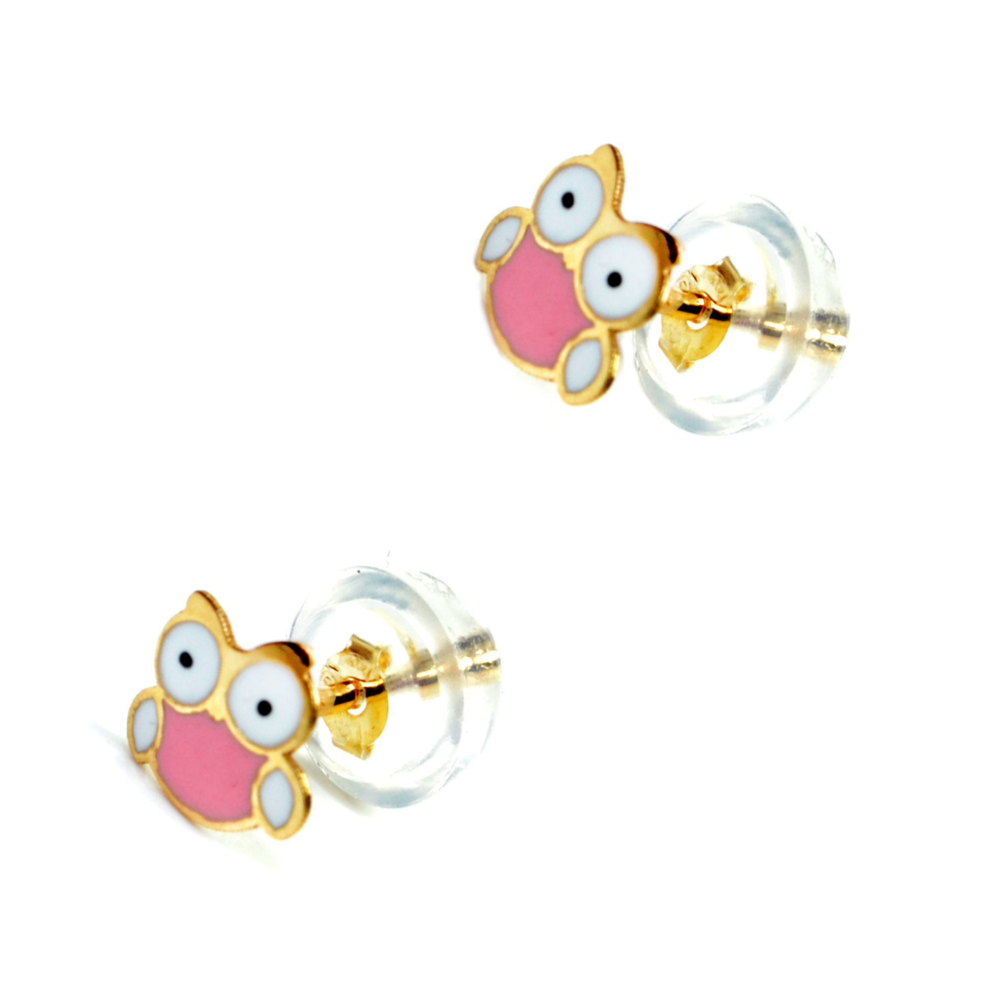 ΣΚΟΥΛΑΡΙΚΙΑ Κ9 Κίτρινο Χρυσό με Σμάλτο 09E-0051 - 